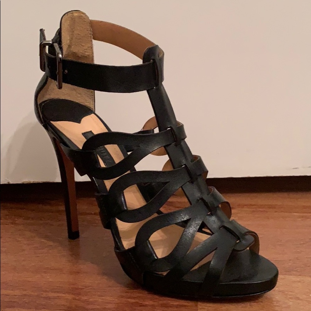 Schutz Leather Black Heels